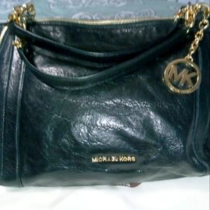 Michael Kors Black Large Leather Satchel